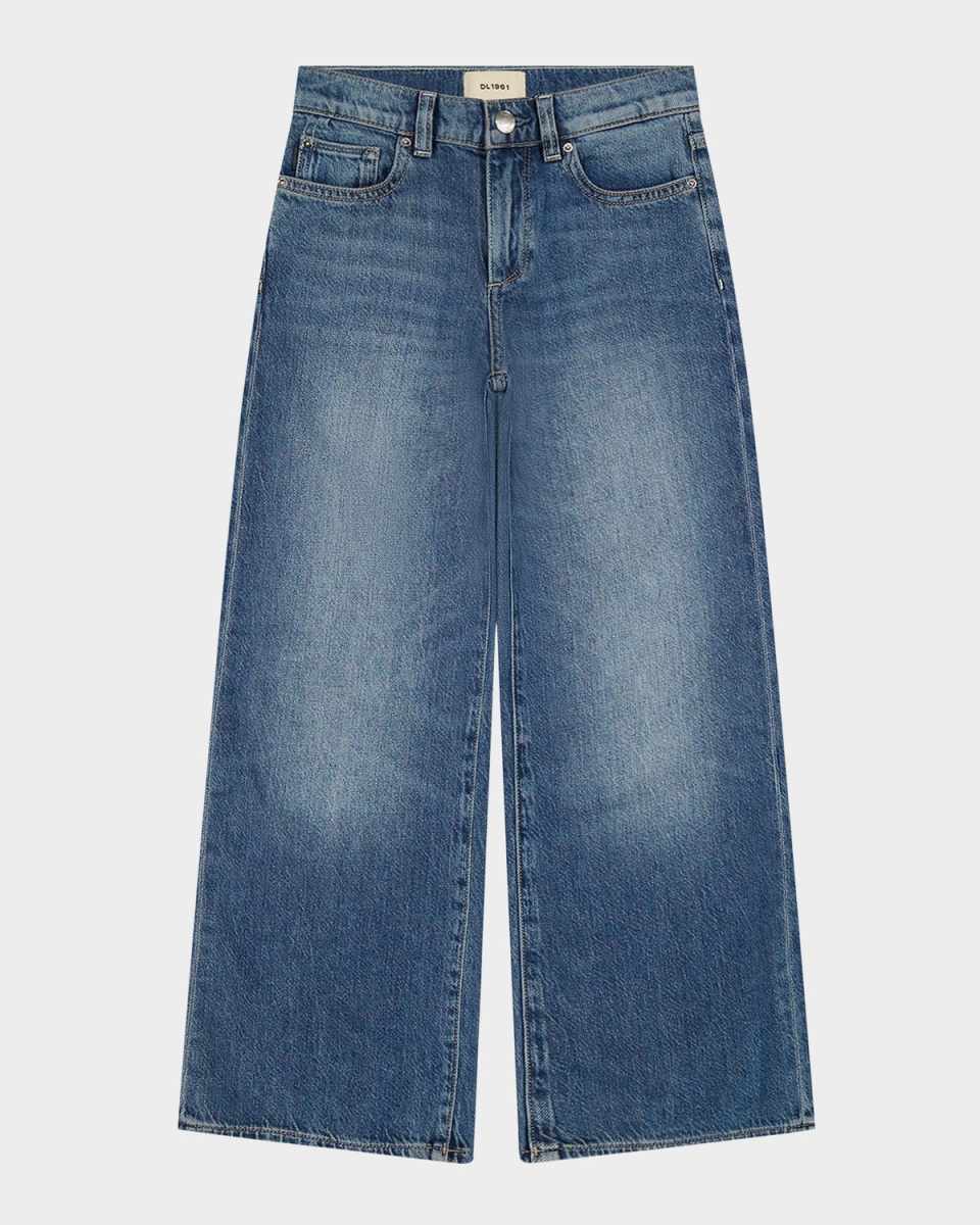 Girl's Nini Wide-Leg Denim Jeans, Size 7-16